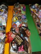 Three Trays of Assorted Hair Combs, Bracelets and