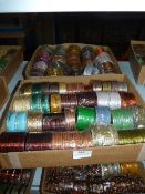 Two Boxes of Asian Style Costume Jewelry Bracelets