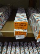 *Two Boxes of Ten 250mm Square Smooth Files