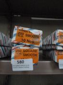*Box of 10 250mm Three Square Smooth Files and a B