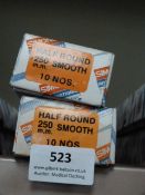 *Two Boxes of 10 250mm Half Round Smooth Files