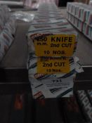 *Two Boxes of 10 250mm Knife Second Cut Files