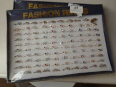 Tray Containing Ninety Fashion Rings
