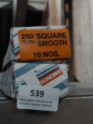 *Two Boxes of 10 250mm Square Smooth Files