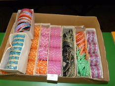 Box of Asian Style Costume Jewellery Bangles