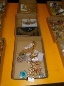 Three Trays of Assorted Asian Style Costume Jewell