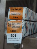 *Box of 5 300mm Round Smooth Files and a Box of 5