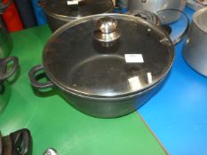 Large Cast Aluminium Pan with Glass Lid