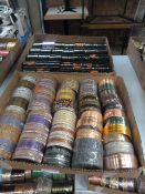 Two Boxes of Asian Style Costume Jewelry Bracelets