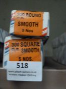 *Box of 5 300mm Round Smooth Files and a Box of 5
