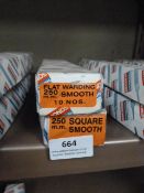 *Box of 10 250mm Flat Warding Smooth Files and a B