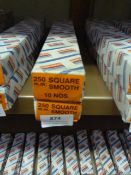 *Two Boxes of Ten 250mm Square Smooth Files