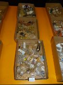 Three Trays of Assorted Asian Style Costume Jewell