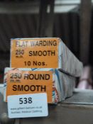 *Box of 10 250mm Flat Warding Files and a Box of 1