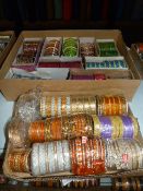 Two Boxes of Asian Style Costume Jewelry Bracelets