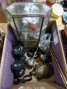 Box Containing Glassware, Binoculars, etc.