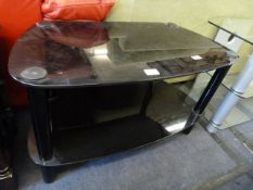 Black Glass TV Stand