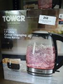 *Tower 1.7L Colour Changing Glass Kettle