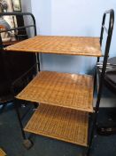 Metal Framed Wicker Trolley