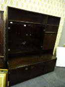 Dark Wood Wall Unit