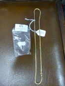 Gold Plate Necklace with 9ct Clasp