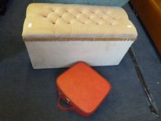Upholstered Ottoman and Vanity Case