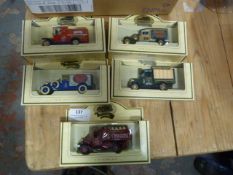 Five Diecast Collectible Advertising Vans