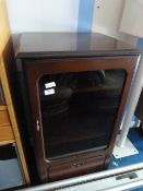 Glass Fronted Mahogany Effect Cabinet