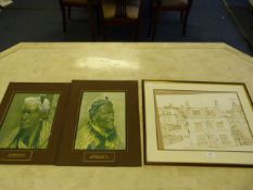 Two Kiwi Chef Prints and a Print of 