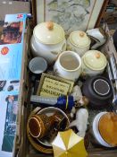 Box of Assorted China and 1000 Piece Jig Roll