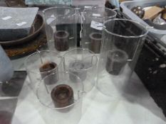 *Six Glass Candle Holders