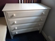 White Chest of Four Drawers