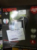 *Tower 1.7L Colour Changing Glass Kettle