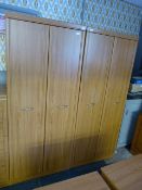 Two Teak Effect Wardrobes