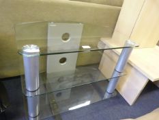 Chrome & Glass TV Stand