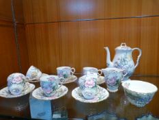 Royal Stafford Rose Bough Tea Set 15 Pieces