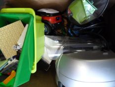 Box Containing Cycle Helmet, Lego, etc.