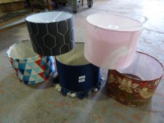 *Five Fabric Lamp Shades