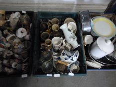 Three Boxes of Assorted China and Ornaments