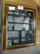 Display Case Containing Crystal Ornaments