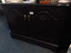 Mahogany Effect Corner Cupboard