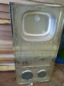 *Stainless Steel Sink with Two Electric Hobs