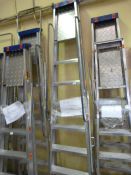 10ft Industrial Aluminium Steps with Handrail