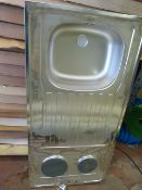 *Stainless Steel Sink with Two Electric Hobs