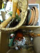 Two Boxes of Tools and Flower Pots etc.