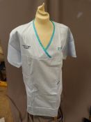 *Twenty HA2417 Blue & White Striped Tunics Size:14