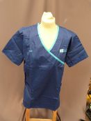 *Forty HA2409 Mid Blue Tunic Tops Size:18