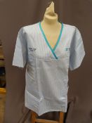 *Twenty HA2407 Blue & White Striped Tunics Size:22