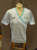 *Forty HA2411 Blue & White Striped Tunic Tops Size