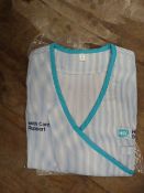 *Forty HA2411 Blue & White Striped Tunic Tops Size